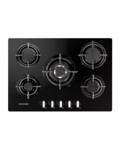 Rangemaster RMB70HPNGFGL Black Glass Gas Hob