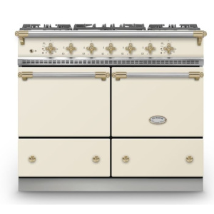 Lacanche Cluny Classic 100cm  Traditional Hob 5 Burner Gas Range Cooker Ivory, Brass