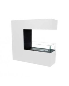 BIOETHANOL TOPEKA WHITE POWDER COATED STEEL BIOFIREPLACE