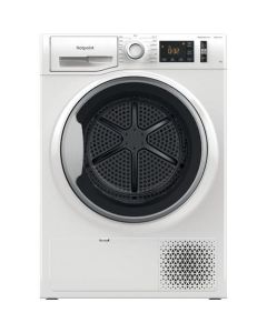 HOTPOINT NTSM1192SKUK 9 HEAT PUMP DRYER IN WHITE