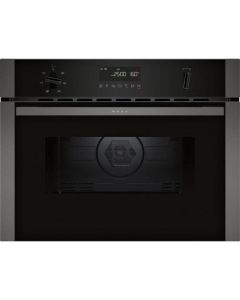 Neff C1AMG84G0B 44 Litres Built In Microwave Oven with Hot Air - Black with Graphite Trim