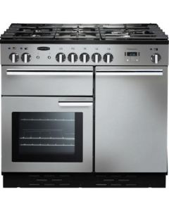 Rangemaster 100cm Dual Fuel Professional + in Stainless Steel