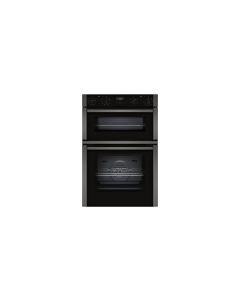 Neff U1ACE2HG0B 59.4cm Built In Electric Double Oven - Black with Graphite Trim