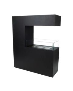 BIOETHANOL TALL BLACK ROOM DIVIDER BIO FIREPLACE