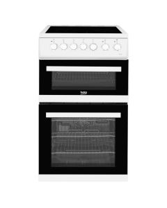 Beko 50cm Double Electric Oven with Ceramic Hob White EDVC503W 